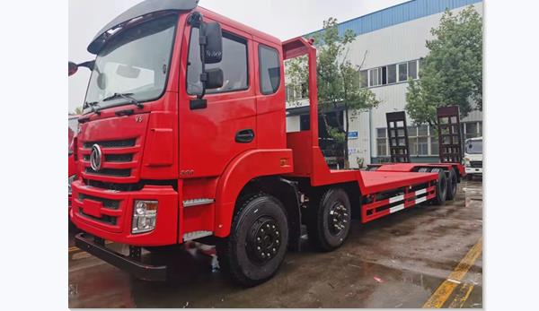 国六东风锦程前四后八凹式平板运输车