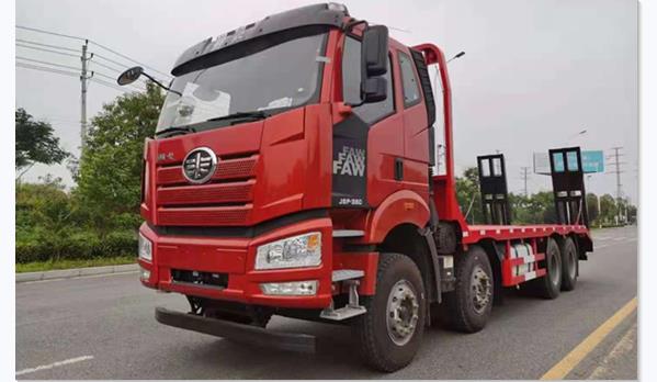 国六解放J6前四后八平板运输车