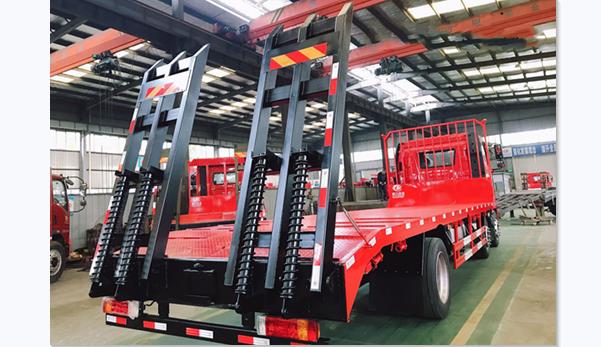 国六解放J6前四后四平板运输车