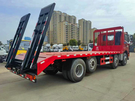 解放玉柴270提升桥平板拖车