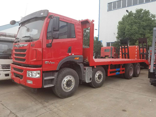 解放30吨挖机拖板车